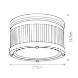 Paulson Dual Light Chrome Flush Mount Fixture