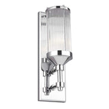 Paulson Vintage-Inspired Chrome Wall Light with Glass Tube Shade