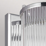 Paulson Vintage-Inspired Chrome Wall Light with Glass Tube Shade