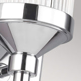 Paulson Vintage-Inspired Chrome Wall Light with Glass Tube Shade