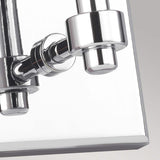 Paulson Vintage-Inspired Chrome Wall Light with Glass Tube Shade
