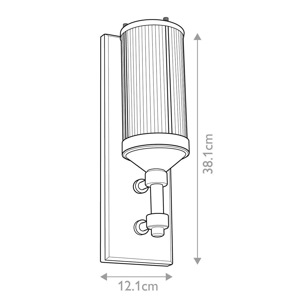 Paulson Vintage-Inspired Chrome Wall Light with Glass Tube Shade