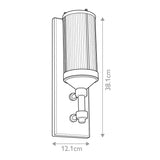 Paulson Vintage-Inspired Chrome Wall Light with Glass Tube Shade