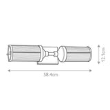Paulson Dual-Light Wall Fixture - Polished Chrome