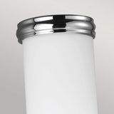 Nautical-Inspired Tubular Nickel Wall Sconce with Opal Glass Finish