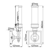 Nautical-Inspired Tubular Nickel Wall Sconce with Opal Glass Finish