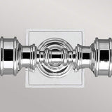 Elegant Chrome Wall Light Fixture with Dual Opal Glass Tubes