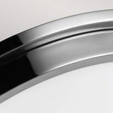 Contemporary Nickel Ceiling Light with Frosted Glass