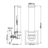 Modern Nickel Tubular Sconce with Opal Glass for Bathroom Walls & Ceilings