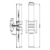 Elegant Twin Wall Sconce in Polished Chrome with Opal Glass