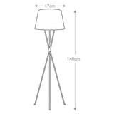 Penny Elegant Tripod Floor Lamp - Aged Iron Finish