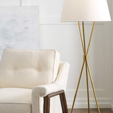 Timeless Elegance: Penny Single-Light Burnished Brass Floor Lamp