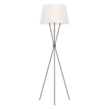 Elegant Penny Single Light Floor Lamp - Polished Nickel Finish