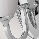 Polished Chrome Wall Light with Opal Glass Shade