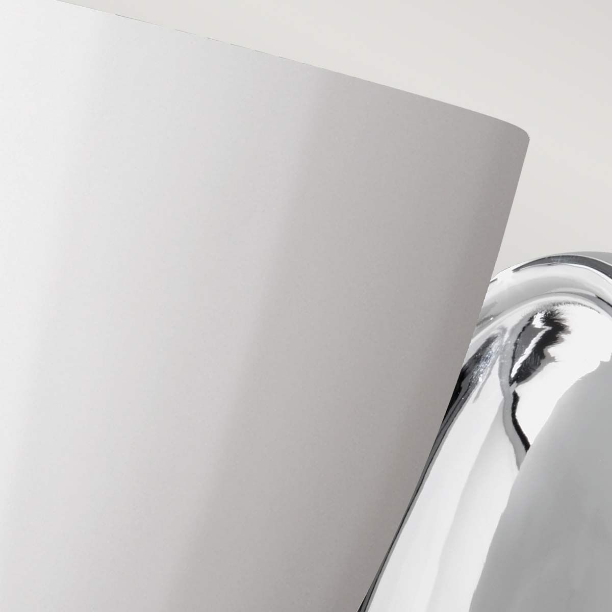 Polished Chrome Wall Light with Opal Glass Shade