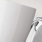 Polished Chrome Wall Light with Opal Glass Shade