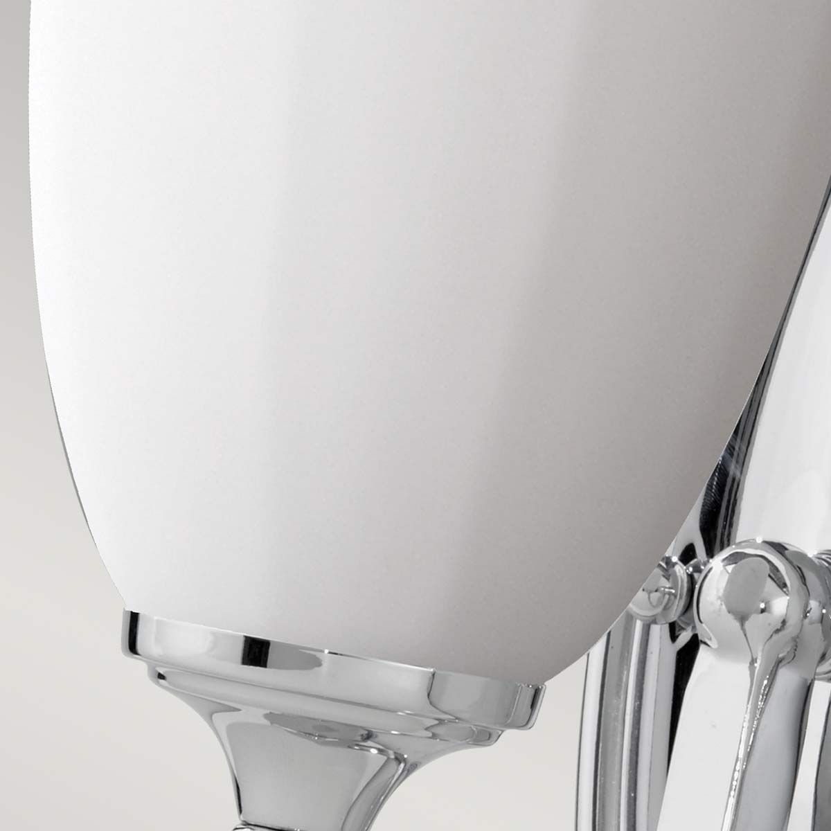 Polished Chrome Wall Light with Opal Glass Shade