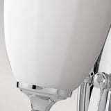 Polished Chrome Wall Light with Opal Glass Shade