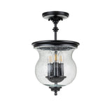 Pickering Lane 3lt Semi-Flush - Black Black