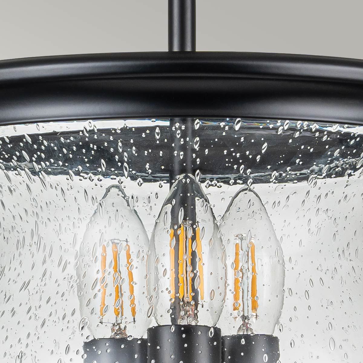 Pickering Lane 3lt Semi-Flush - Black Black