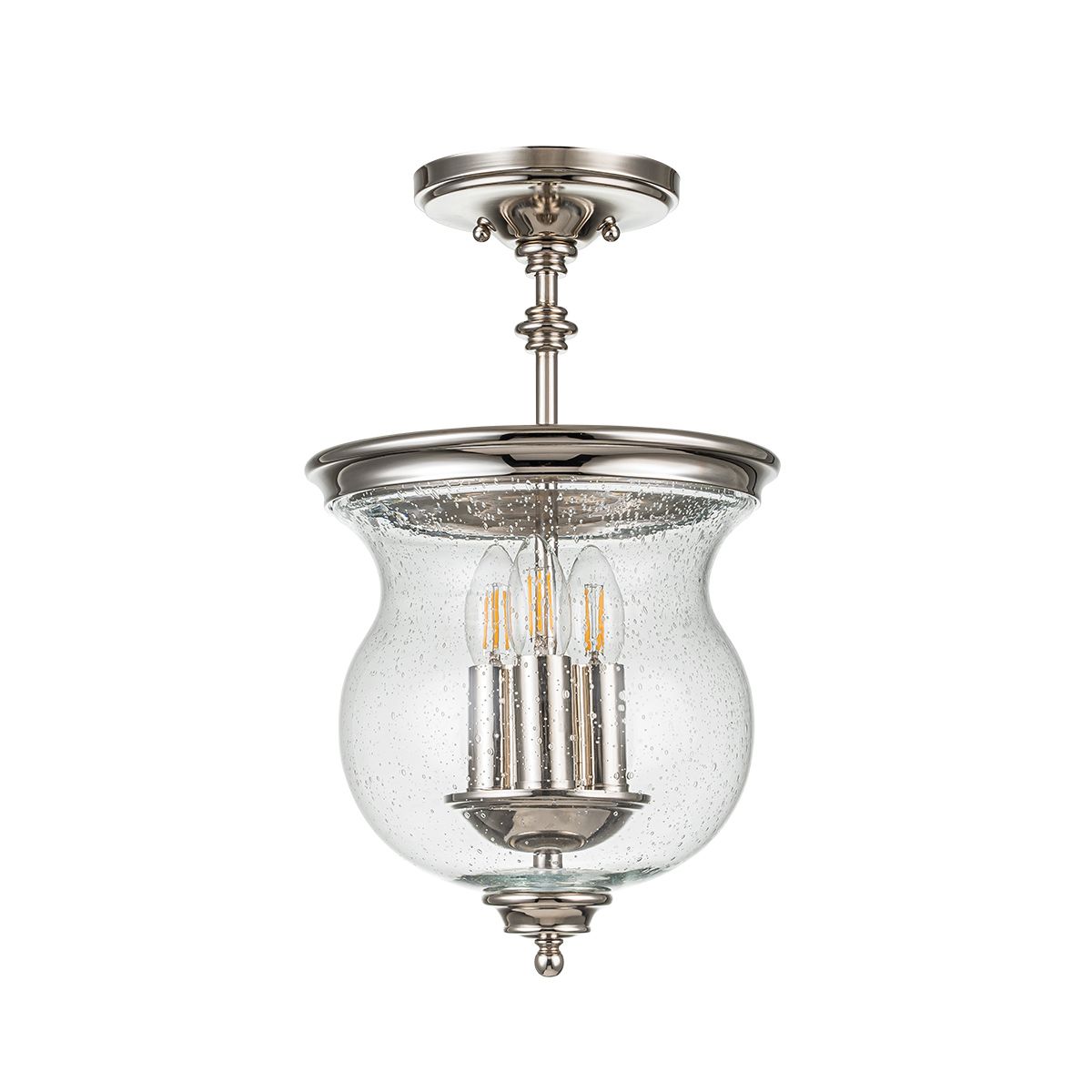 Pickering Lane 3lt Semi-Flush - Polished Nickel Polished Nickel