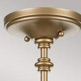 Pickering Lane 3lt Semi-Flush - Painted Natural Brass Painted Natural Brass