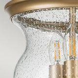 Pickering Lane 3lt Semi-Flush - Painted Natural Brass Painted Natural Brass