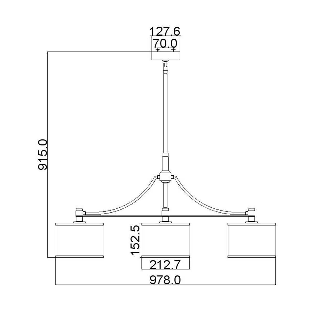 Prospect Park Modern Elegance 3-Light Satin Nickel Chandelier