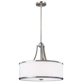 Prospect Park Vintage Chic 4-Light Satin Nickel and Chrome Pendant