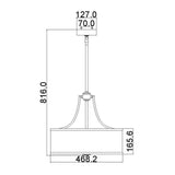 Prospect Park Vintage Chic 4-Light Satin Nickel and Chrome Pendant