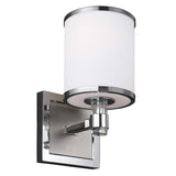 Prospect Park Modern Glam Wall Sconce with Satin Nickel and Chrome Finish