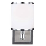 Prospect Park Modern Glam Wall Sconce with Satin Nickel and Chrome Finish
