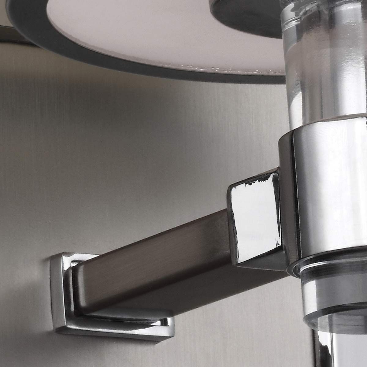 Prospect Park Modern Glam Wall Sconce with Satin Nickel and Chrome Finish
