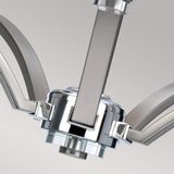 Elegant Prospect Park 5-Light Satin Nickel and Chrome Chandelier