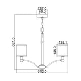 Elegant Prospect Park 5-Light Satin Nickel and Chrome Chandelier
