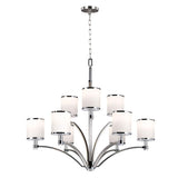 Prospect Park Luxe 9-Light Satin Nickel and Chrome Chandelier