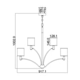 Prospect Park Luxe 9-Light Satin Nickel and Chrome Chandelier