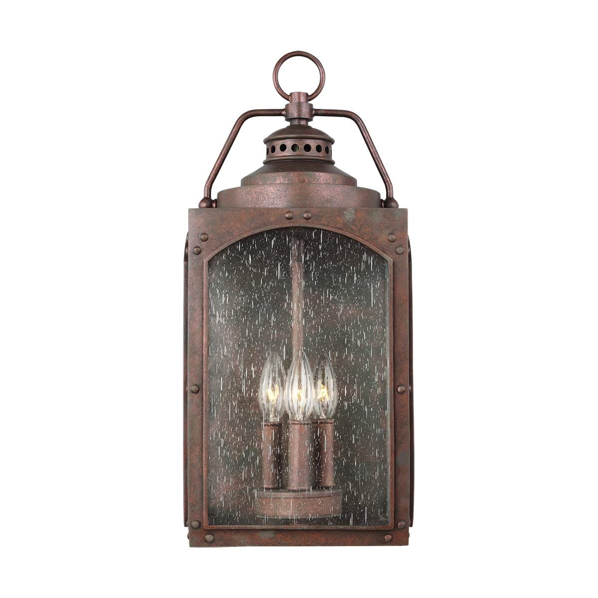 Randhurst 3-Light Premium Copper Oxide Wall Lantern