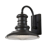 Heritage Railway-Inspired Bronze Wall Light with Textured Glass Diffuser