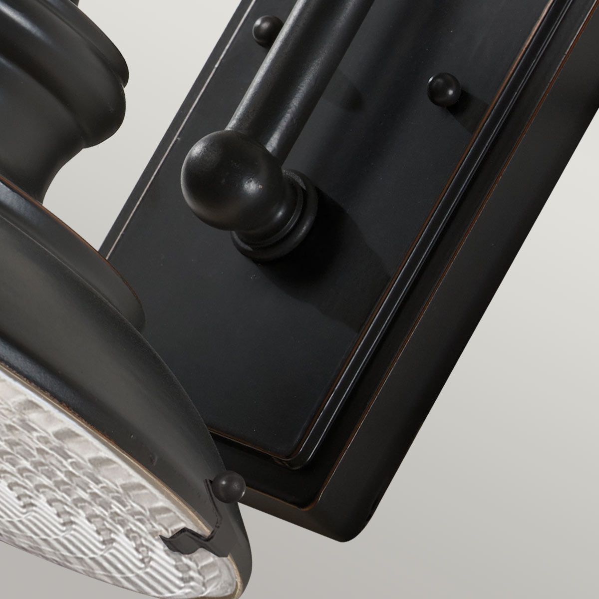 Heritage Railway-Inspired Bronze Wall Light with Textured Glass Diffuser