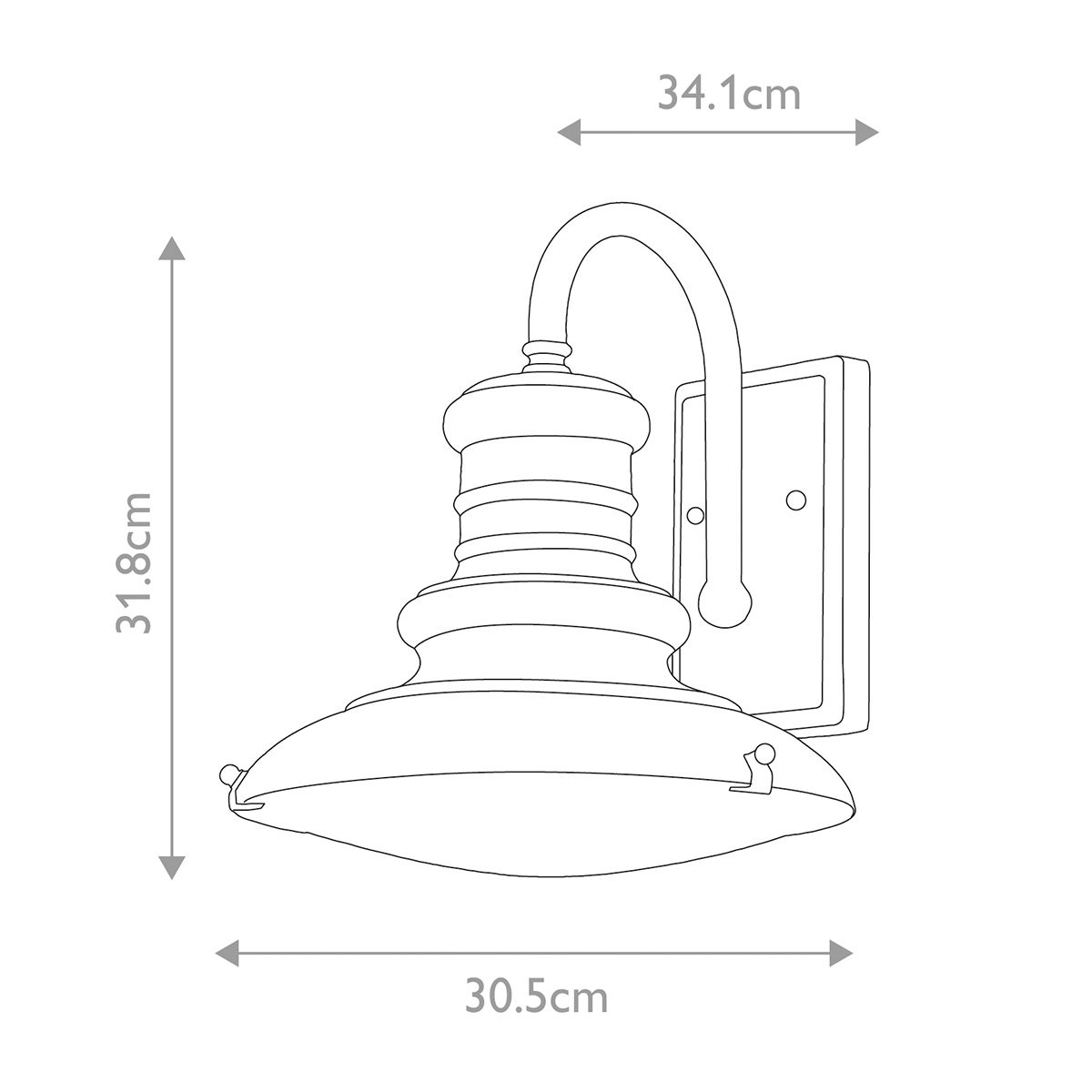 Heritage Railway-Inspired Bronze Wall Light with Textured Glass Diffuser