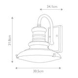 Heritage Railway-Inspired Bronze Wall Light with Textured Glass Diffuser