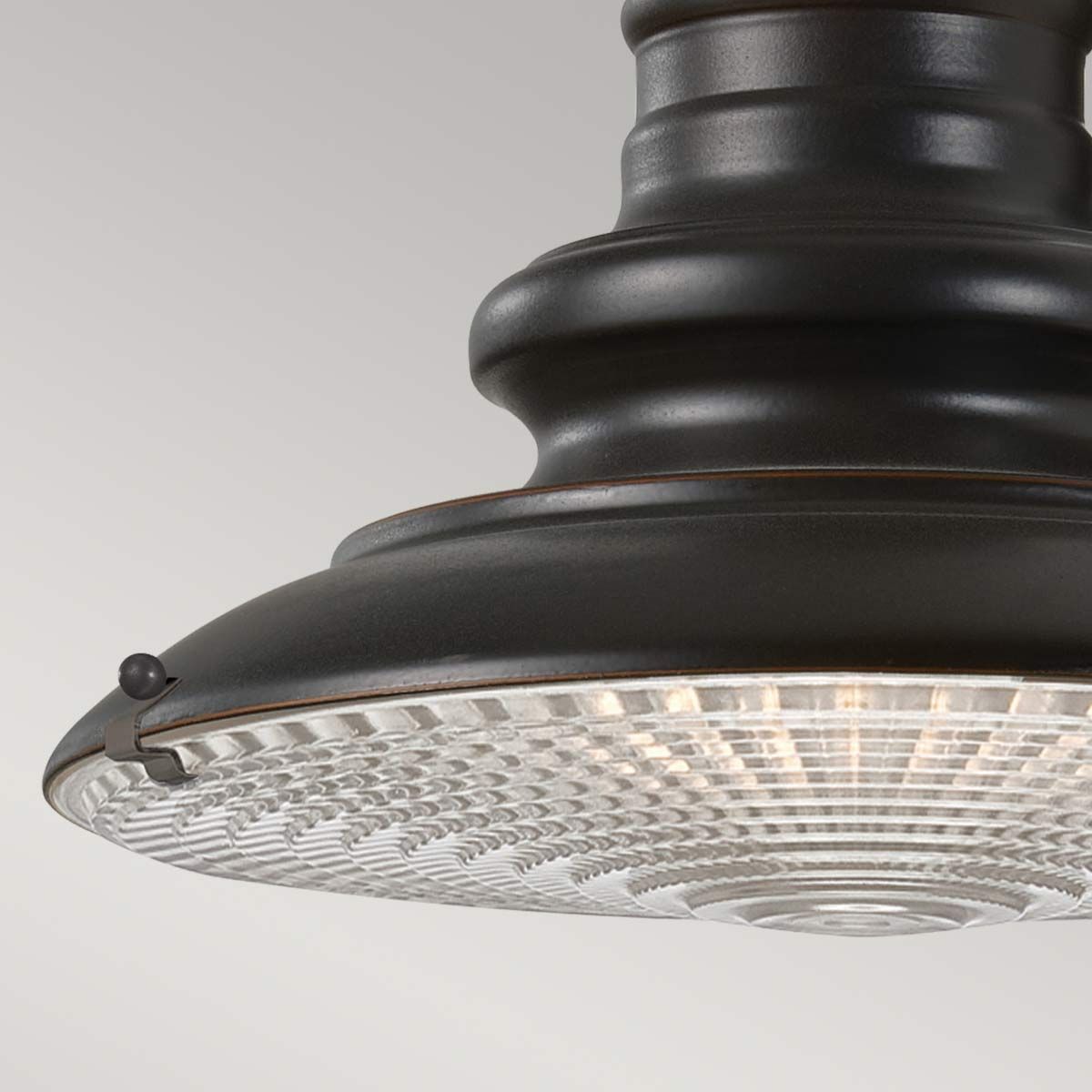 Redding Station Vintage Wall Light in Restoration Bronze with Rippled Glass Diffuser, Small