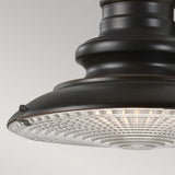 Redding Station Vintage Wall Light in Restoration Bronze with Rippled Glass Diffuser, Small