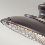 Classic Bronze Kitchen Island Lantern with Vintage Rippled Glass Diffuser, Small