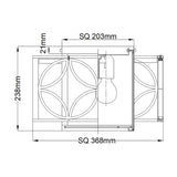 Elegant Bronze Cube Ceiling Light with Gold Accents