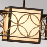 Vintage-Inspired Bronze and Gold Chandelier with Decorative French Art Detailing