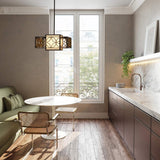Vintage-Inspired Bronze and Gold Chandelier with Decorative French Art Detailing