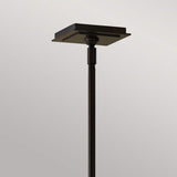 Elegant Bronze and Gold Rectangular Pendant Light with Organza Shade
