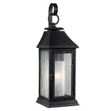 Shepherd Petite Outdoor Wall Lantern in Dark Weathered Zinc Finish
